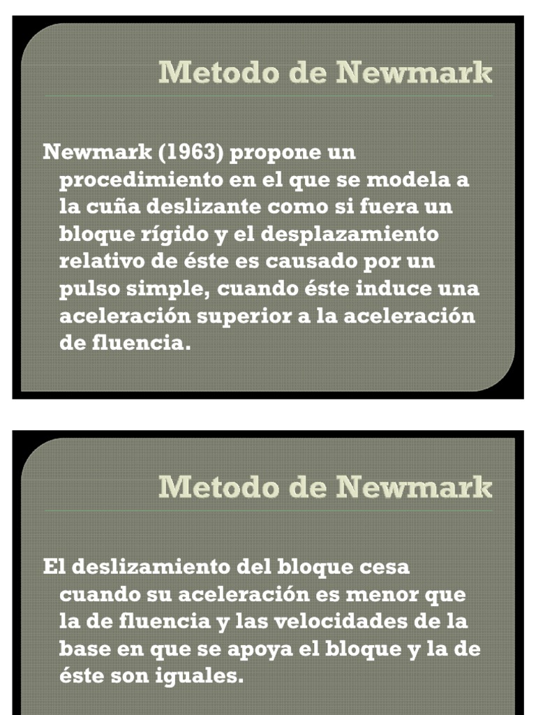 Método de Newmark en Dinámica Estructural | PDF
