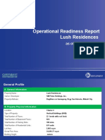 Operational Readiness Report Lush Residences As of March 30, 2022
