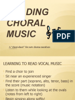 Reading Choral Music: A "Cheat-Sheet" For New Chorus Members