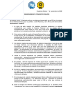 Comunicado Conjunto PAN-PRD - Suspensión Temporal Va Por México