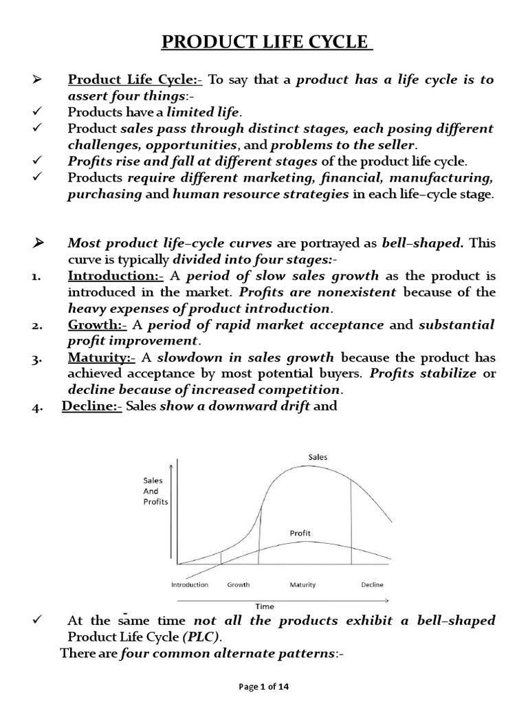 03 Product Life Cycle PDF Sales Marketing