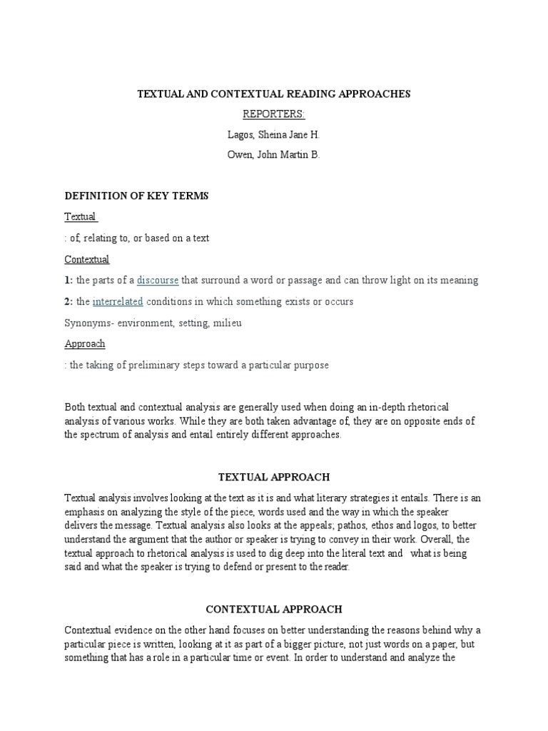 CONTEXTUAL VS TEXTUAL visual data 7