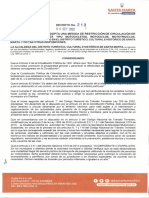 Decreto No 210 Del 06 de Septiembre de 2022 en Santa Marta