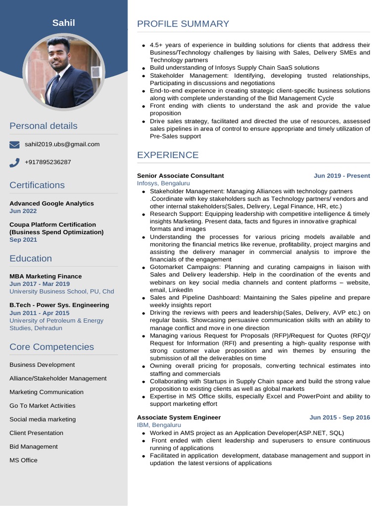Resume Sahil 09 06 2022 10 16 53 AM PDF Sales Digital