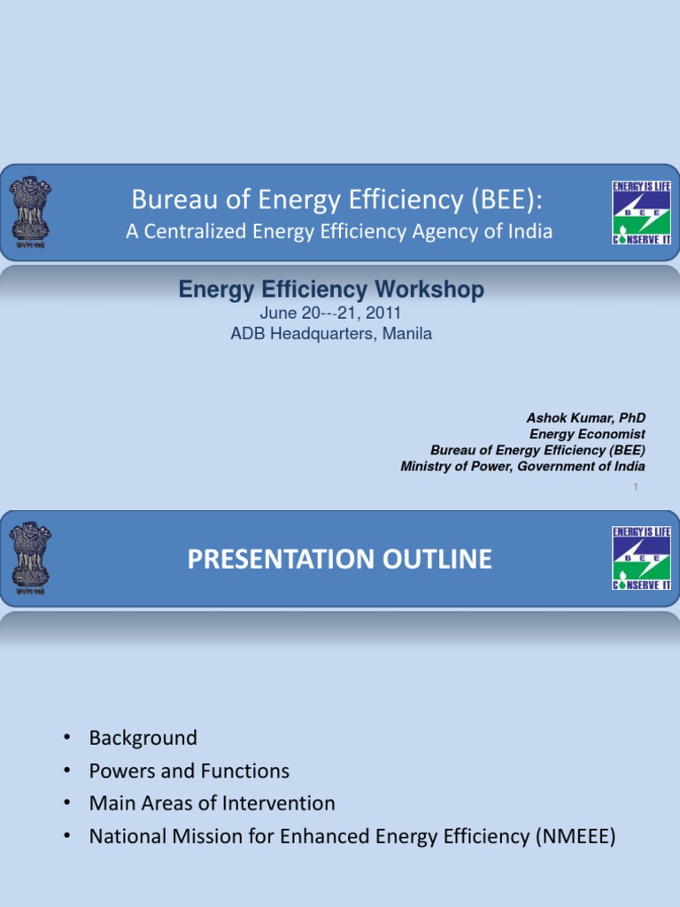 Bureau of Energy Efficiency (BEE) | PDF | Efficient Energy Use | Energy ...