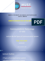 ET-353, Lecture 04 (Types of Communication System)