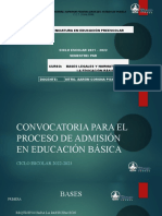 Convocatoria para El Proceso de Admisión Puebla 2022-2023