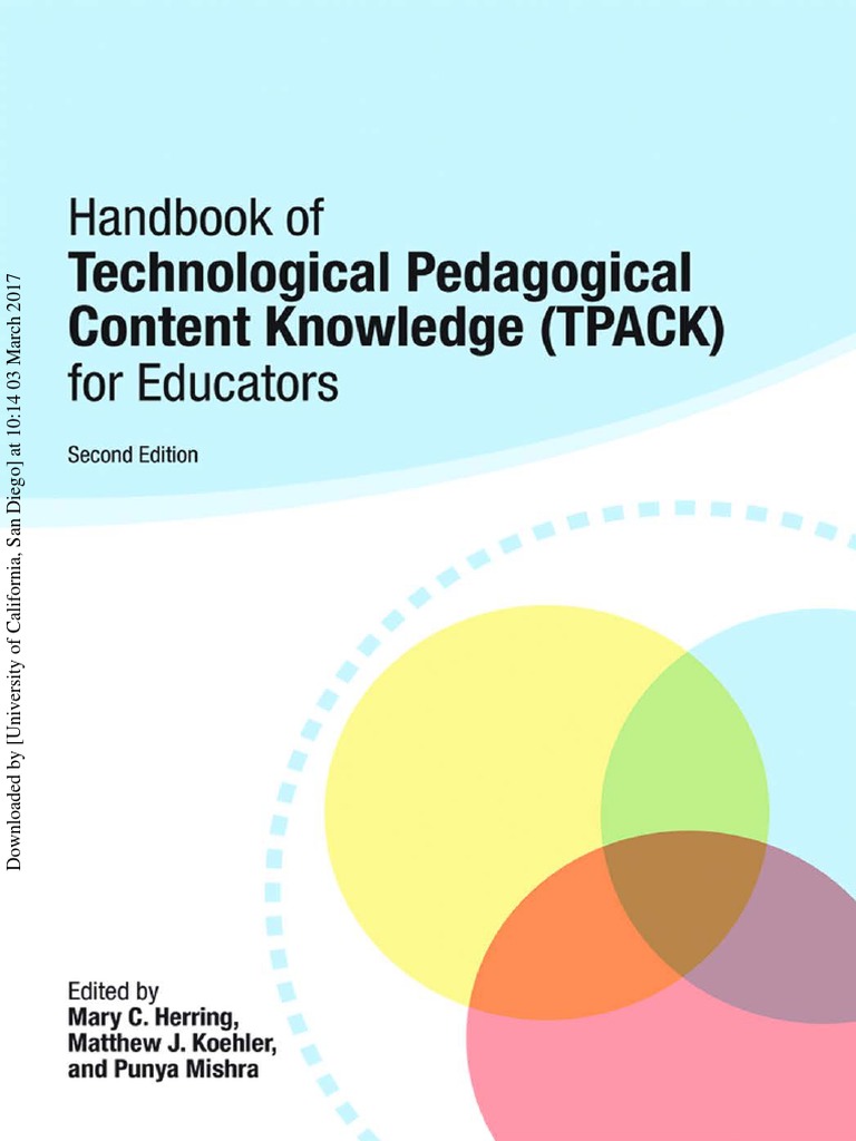 Handbook of Technological Pedagogical Content Knowledge Tpack Fo 2016 ...