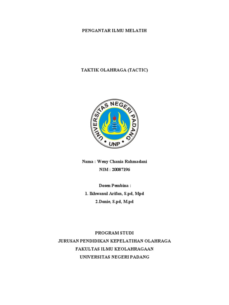 Taktik Olahraga Tactic Pdf Sains Matematika
