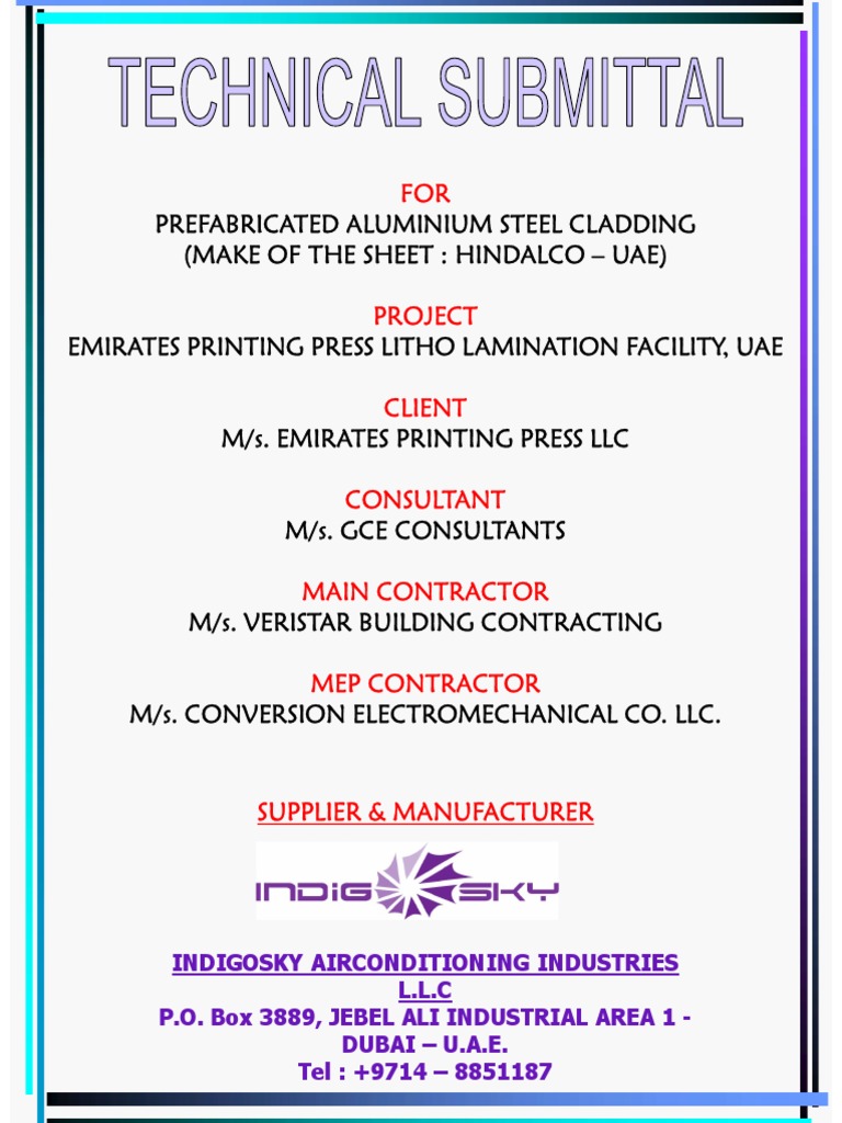 Aluminium Cladding Submittal | PDF | Duct (Flow) | Sheet Metal