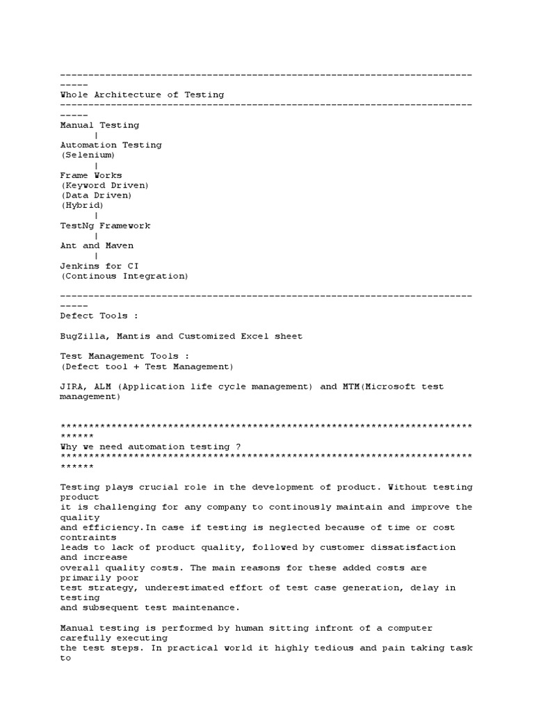 Selenium PDF Selenium (Software) Software Engineering