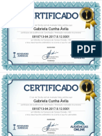 Certificados audiências Gabriela Ávila