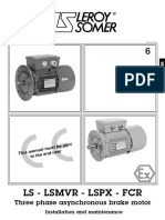 Ls - LSMVR - LSPX - FCR: Three Phase Asynchronous Brake Motor