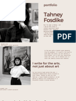 Tahney Fosdike Arts Content Specialist Portfolio 