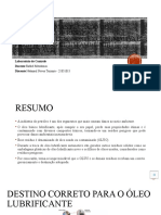 Óleo Lubrificante Usado Ou Contaminado e Resíduos