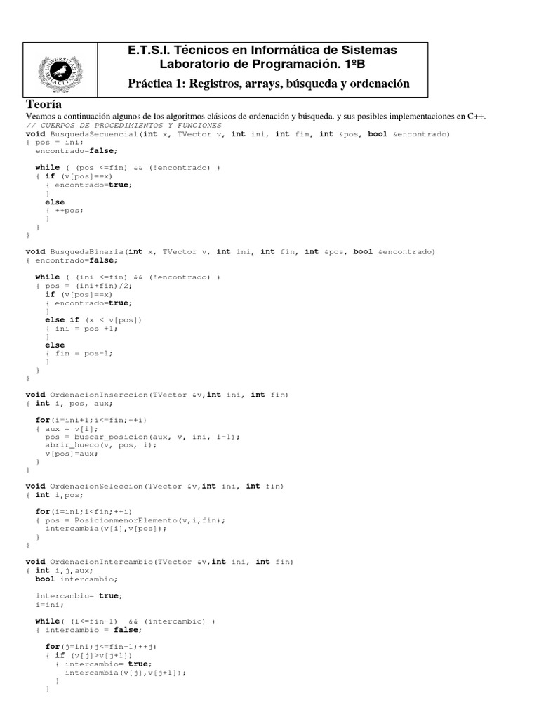 Algoritmos de Busqueda C++ | PDF | C ++ | Informática teórica