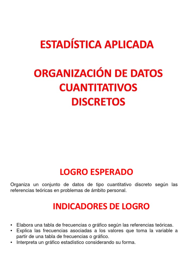 Tablas y Gráficos de Datos Discretos | PDF | Estadísticas