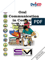 Oralcomm11 q1 Mod2of7 Variousmodelsofcommunication v2