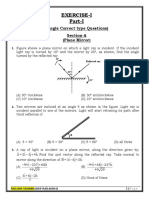 Plane Mirror Reflection Questions