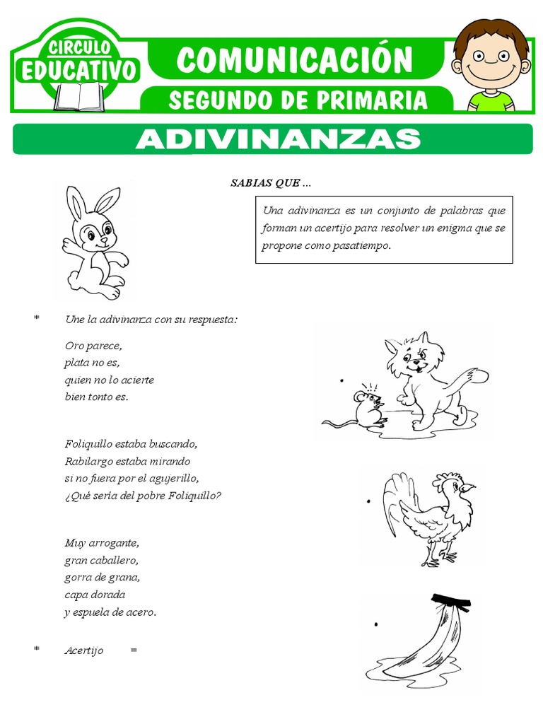 Adivinanzas para Segundo de Primaria | PDF
