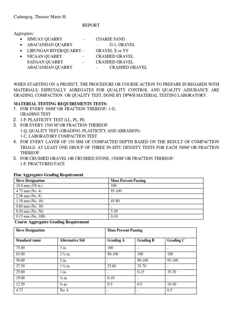 Aggregate Quality Control Procedures | PDF | Construction Aggregate ...