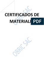 Certificados de Materiales