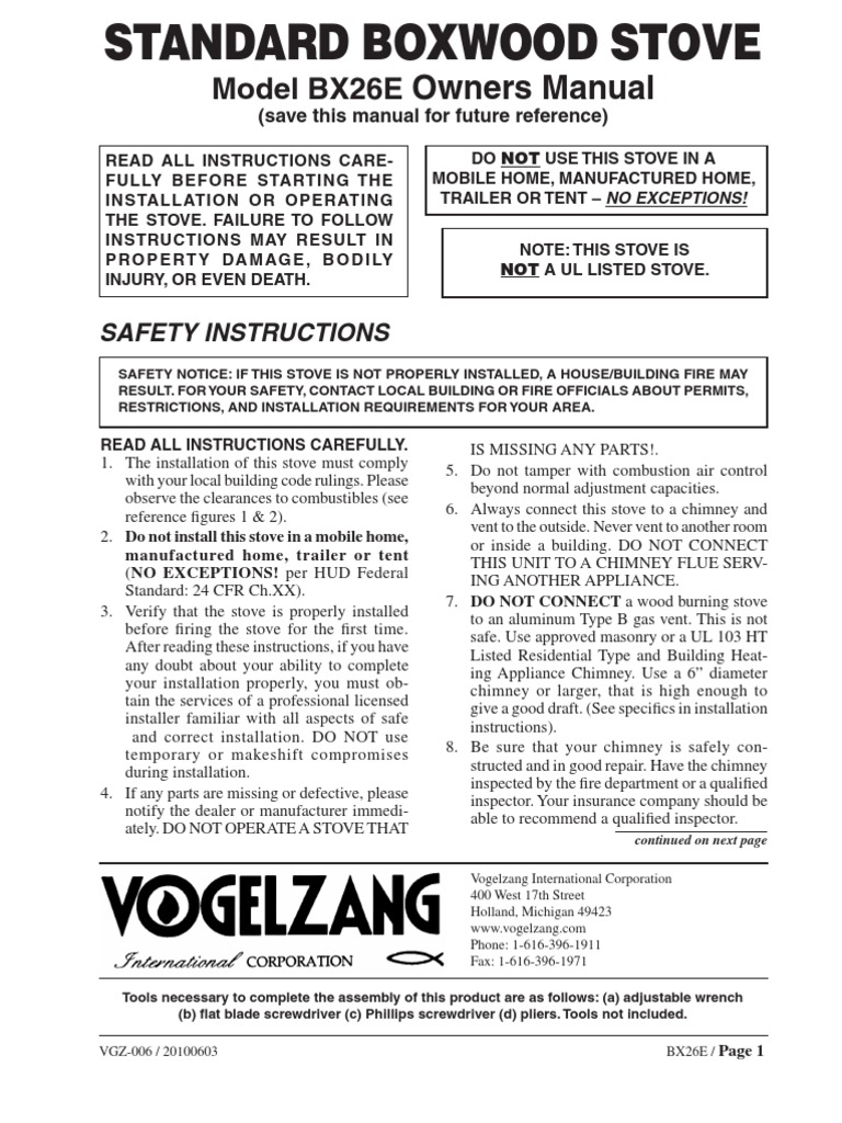 Bx26e Wood Burning Stove | PDF | Chimney | Fireplace