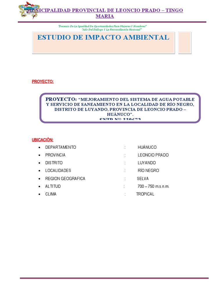 Estudio de Impacto Ambiental en Río Negro | PDF | Entorno natural ...