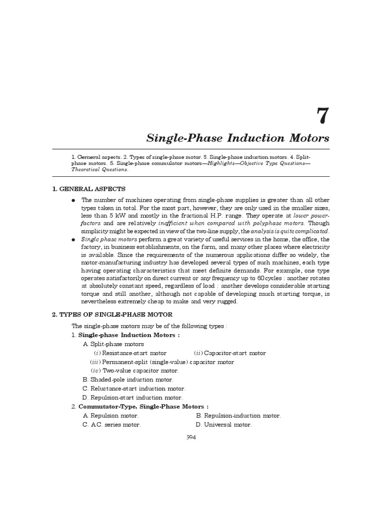 Applications of Single-Phase Induction Motors | PDF | Electric Motor ...
