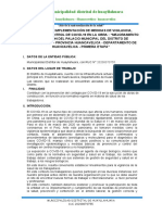 Plan para La Vigilancia de Covid Comunidad Campesina La Punta