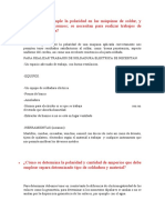 Polaridad y seguridad en soldadura eléctrica