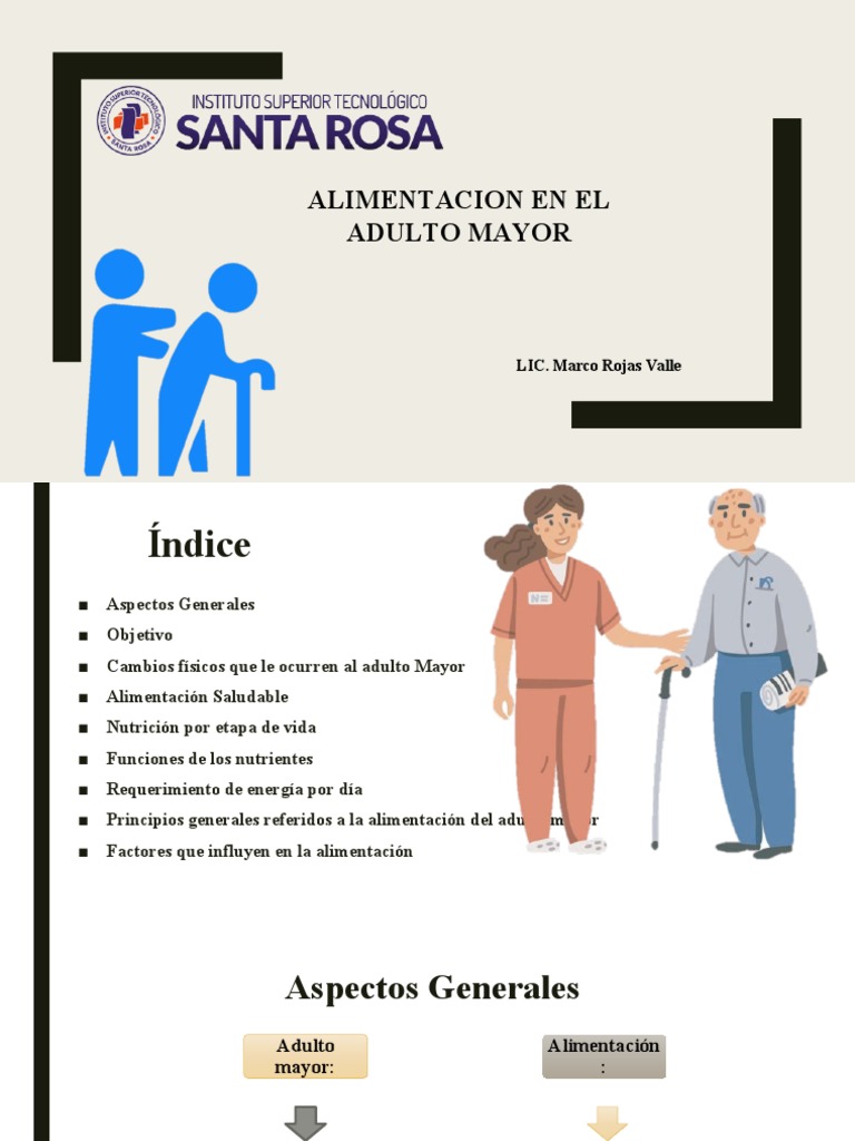 Alimentacion en El Adulto Mayor | PDF | Nutrición | Dieta y nutrición