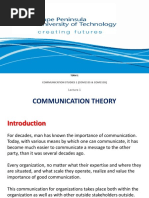 (T1) Lecture 1 - COMMUNICATION THEORY