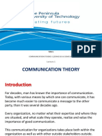 (T1) Lecture 1 - COMMUNICATION THEORY