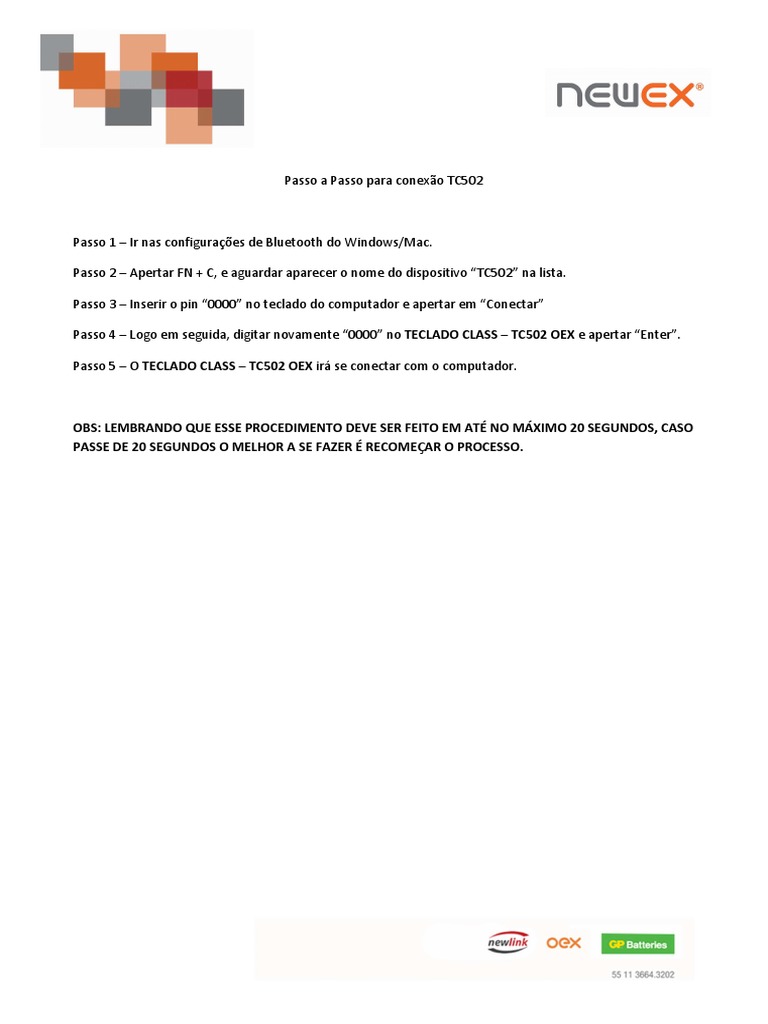 Passo A Passo Teclado TC502 | PDF