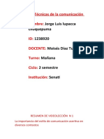 T. D La Comunicación - VIDEOLECCIÓN N1Jorge Luis Lupacca Choquepuma