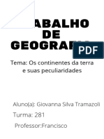 Trabalho Geografia