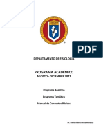Programa Académico Fisiología Ago-Dic 2022