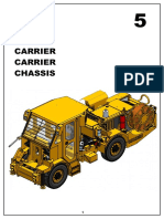 Carrier com detalhes dos módulos, sistema hidráulico e elétrico