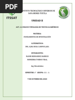 Tipología de Textos Académicos 