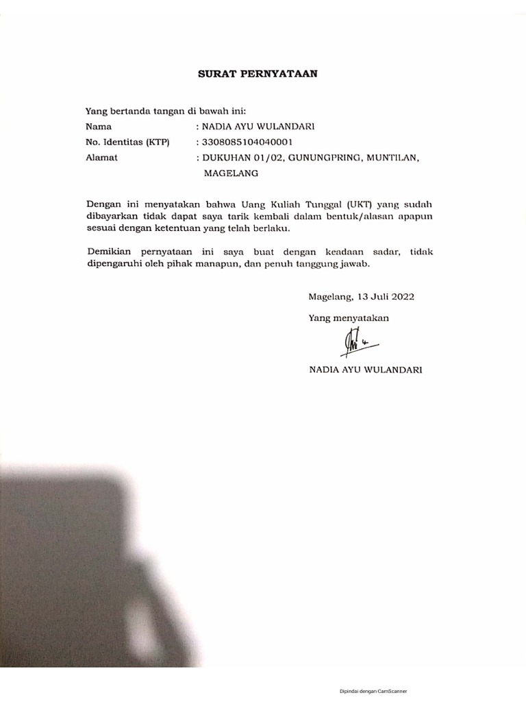 Surat Pernyataan | PDF