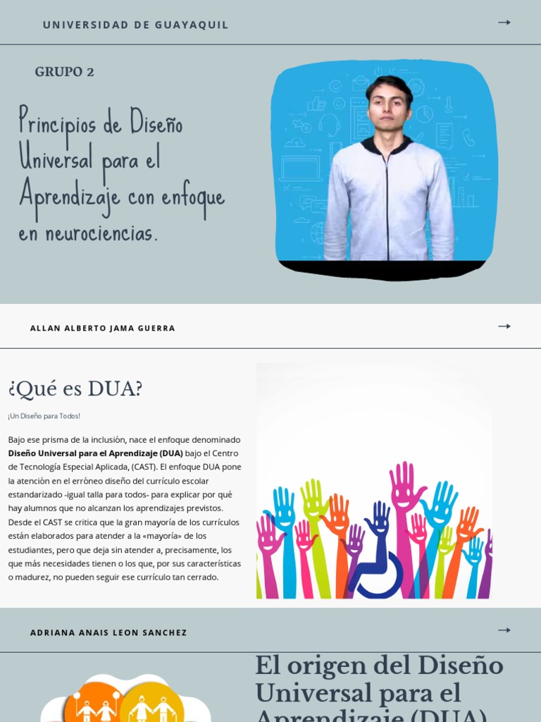Principios Del Diseño Universal para El Aprendizaje | PDF | Plan de ...