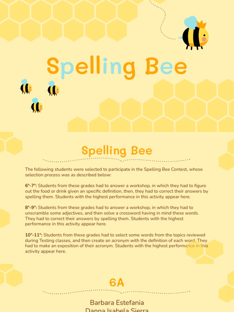 Spelling Bee PDF