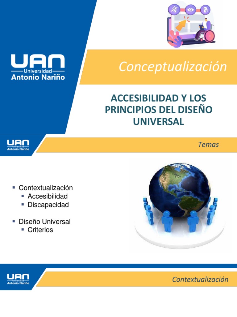 Principios de Accesibilidad Universal | PDF | Invalidez | Diseño