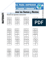 Ficha de Repasamos Las Sumas y Las Restas para Primero de Primaria