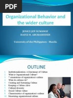 Organizational Behavior and The Wider Culture