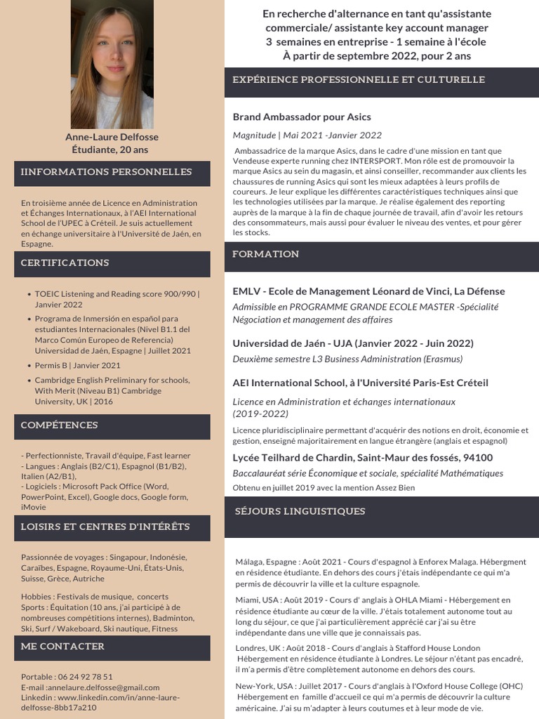 Profil d'Anne-Laure Delfosse | PDF | Microsoft Office
