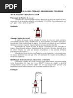 Teste de Lucas - Identificação de Álcool primário, Álcool Secundário e Álcool Terciário
