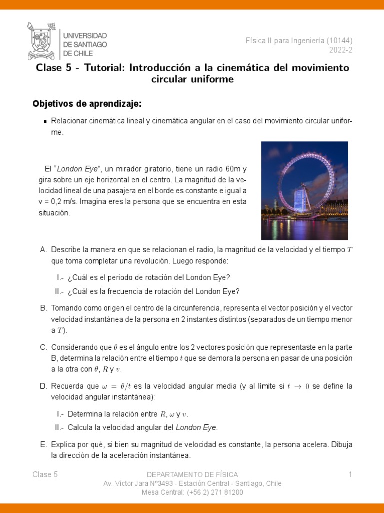 C05 Tutorial LondonEye | PDF | Velocidad | Cinemática
