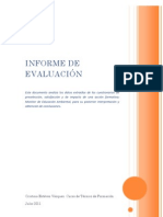 Informe de Evaluacion del curso Monitor Educación Ambiental  